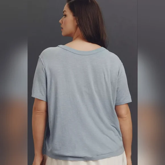 🪷NWT Anthropologie Maive Sardine Linen Blend Graphic Tee In Sardine Print, XL🌙 - Picture 8 of 9